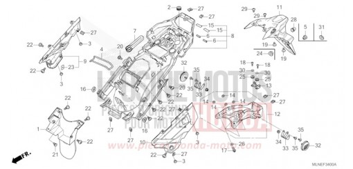 GARDE-BOUE ARRIERE CRF1100D3S de 2025